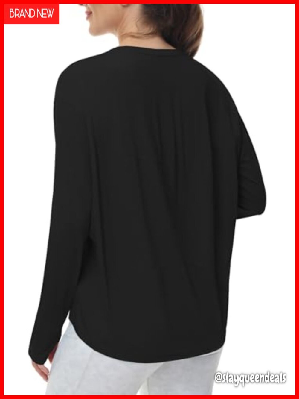 Women's Long Sleeve Workout Shirt Loose Yoga Running Tunic Top